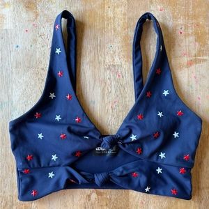 Beach Riot Bowie Top — Red White and Blue Stars
